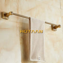 Antique brass engraved single towel bar bathroom rack by Decorbites