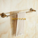 Antique brass floral engraved single towel bar bathroom rack by Decorbites