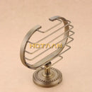 Antique brass soap holder woven wire basket bathroom dish by Decorbites