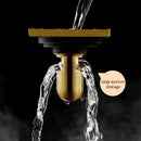 GobekUsa Antique Brass Square Bath Drain Strainer Hair Art Carved Floor Grate Drain