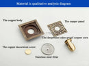 GobekUsa Antique Brass Square Shower Floor Drain Strainer Grate - HJ-8702S