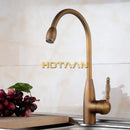 GobekUsa Antique Brass Swivel Basin Mixer Tap - Kitchen & Bathroom Faucet
