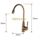 GobekUsa Antique Brass Swivel Basin Mixer Tap - Kitchen & Bathroom Faucet