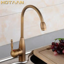 GobekUsa Antique Brass Swivel Basin Mixer Tap - Kitchen & Bathroom Faucet