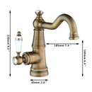 GobekUsa Antique Brass Swivel Bathroom Faucet Mixer Tap with Single Handle
