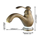 GobekUsa Antique Brass Swivel Bathroom Faucet Mixer Tap with Single Handle