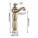 GobekUsa Antique Brass Swivel Bathroom Faucet Mixer Tap with Single Handle
