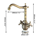 GobekUsa Antique Brass Swivel Bathroom Faucet Mixer Tap with Single Handle