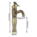 GobekUsa Antique Brass Swivel Bathroom Faucet Mixer Tap with Single Handle
