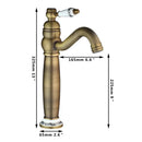 GobekUsa Antique Brass Swivel Bathroom Faucet Mixer Tap with Single Handle