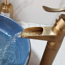GobekUsa Antique Brass Swivel Bathroom Faucet Mixer Tap with Single Handle