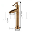 GobekUsa Antique Brass Swivel Bathroom Faucet Mixer Tap with Single Handle