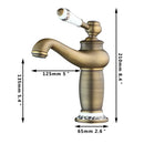 GobekUsa Antique Brass Swivel Bathroom Faucet Mixer Tap with Single Handle