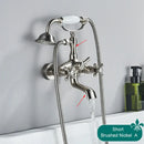GobekUsa Antique Brass Telephone Shape Wall Mounted Bathtub Faucet