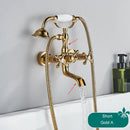 GobekUsa Antique Brass Telephone Shape Wall Mounted Bathtub Faucet