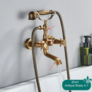 GobekUsa Antique Brass Telephone Shape Wall Mounted Bathtub Faucet
