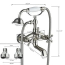 GobekUsa Antique Brass Telephone Shape Wall Mounted Bathtub Faucet