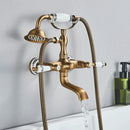 GobekUsa Antique Brass Telephone Shape Wall Mounted Bathtub Faucet