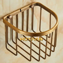 Antique brass toilet paper holder bathroom wall mounted rack by Decorbites
