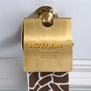 Antique brass ornate toilet paper holder bathroom accessory by Decorbites