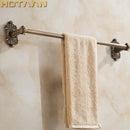 Ornate antique brass towel bar bathroom wall mounted scrollwork rack by Decorbites