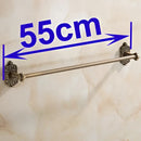 Ornate antique brass towel bar bathroom wall mounted scrollwork rack by Decorbites