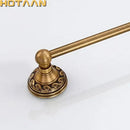 Antique brass ornate scrollwork single bar towel holder bathroom rack by Decorbites