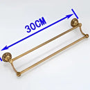 GobekUsa Antique Brass Towel Holder Single Bar Rack. Solid Aluminium Rail, 30/40/45/50/60cm.