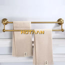 GobekUsa Antique Brass Towel Holder Single Bar Rack. Solid Aluminium Rail, 30/40/45/50/60cm.
