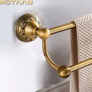 GobekUsa Antique Brass Towel Holder Single Bar Rack. Solid Aluminium Rail, 30/40/45/50/60cm.
