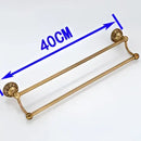 GobekUsa Antique Brass Towel Holder Single Bar Rack. Solid Aluminium Rail, 30/40/45/50/60cm.