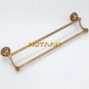 GobekUsa Antique Brass Towel Holder Single Bar Rack. Solid Aluminium Rail, 30/40/45/50/60cm.
