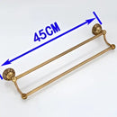 GobekUsa Antique Brass Towel Holder Single Bar Rack. Solid Aluminium Rail, 30/40/45/50/60cm.