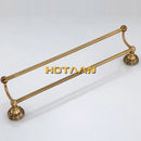 GobekUsa Antique Brass Towel Holder Single Bar Rack. Solid Aluminium Rail, 30/40/45/50/60cm.