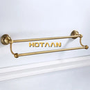 GobekUsa Antique Brass Towel Holder Single Bar Rack. Solid Aluminium Rail, 30/40/45/50/60cm.