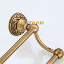 GobekUsa Antique Brass Towel Holder Single Bar Rack. Solid Aluminium Rail, 30/40/45/50/60cm.