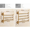 GobekUsa Antique Brass Towel Rack 4-Tier Bathroom Wall Shelf Holder Bars Pants Hanger
