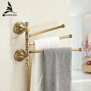 GobekUsa Antique Brass Towel Rack 4-Tier Bathroom Wall Shelf Holder Bars Pants Hanger
