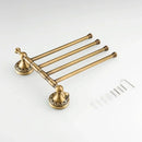 GobekUsa Antique Brass Towel Rack 4-Tier Bathroom Wall Shelf Holder Bars Pants Hanger