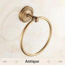Antique brass rope textured towel ring bathroom wall rack by Decorbites