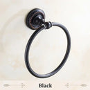 Antique brass rope textured towel ring bathroom wall rack by Decorbites
