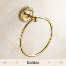 Antique brass rope textured towel ring bathroom wall rack by Decorbites
