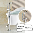 GobekUsa Antique Brass Tub Faucet Swivel Spout Filler Hot Cold Mixer Tap
