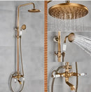 GobekUsa Antique Brass Tub Faucet Swivel Spout Filler Hot Cold Mixer Tap