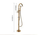 GobekUsa Antique Brass Tub Faucet Swivel Spout Filler Hot Cold Mixer Tap
