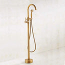 GobekUsa Antique Brass Tub Faucet Swivel Spout Filler Hot Cold Mixer Tap