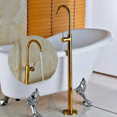 GobekUsa Antique Brass Tub Faucet Swivel Spout Filler Hot Cold Mixer Tap