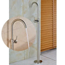 GobekUsa Antique Brass Tub Faucet Swivel Spout Filler Hot Cold Mixer Tap