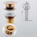 Antique brass vessel sink drain strainer bathroom ceramic stopper by Decorbites