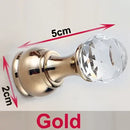 Antique brass wall clothes rack crystal knob bathroom hanger by Decorbites